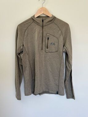 Kuiu Merino 145 Zip-T Hunting Shirt Pullover Color Bone Size Small